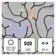 Kép 1/6 - LED karácsonyi fényfüzér, 50 m, kültéri és beltéri, többszínű, időzítő