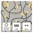 Kép 1/6 - LED karácsonyi fényfüzér, 50 m, kültéri és beltéri, meleg fehér, időzítő