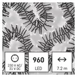Kép 2/6 - LED karácsonyi fényfüzér – süni, 7,2 m, kültéri és beltéri, hideg fehér, programok