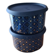 Kép 1/3 - Éjmintás Kerek Tároló 2x1,4 L sötétkék Tupperware