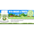 Kép 2/2 - Green Series Vita Greens&Fruits 600g körte-citromfű Scitec Nutrition
