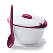 Kép 1/2 - Mediterrán tál 3,5 L fehér, pink kanállal Tupperware