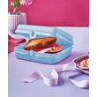 Kép 3/3 - Szendvicses világos kék virágos 1 db Tupperware