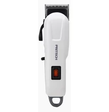 PRITECH akkumulátoros hajvágó szett 4 fésűvel és LCD kijelzővel, fehér