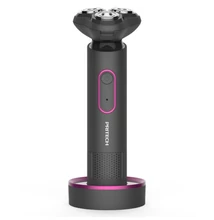 PRITECH akkumulátoros tripla körpengés borotva trimmelővel és töltőállvánnyal