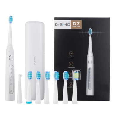 Dr. SONIC D7 szónikus fogkefe - A fogmosás új dimenziója! (fehér)