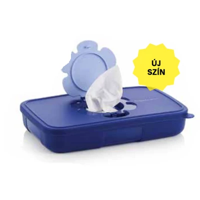 Kompakt alacsony törlő tár 650 ml kék Tupperware