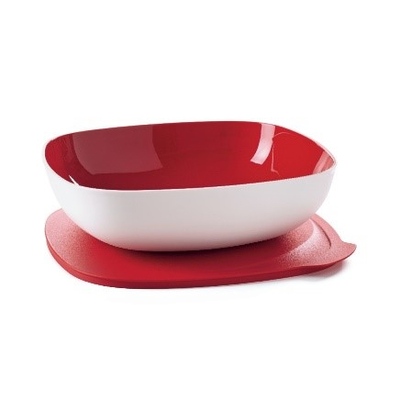 Allegra Szögletes tál 2,5 L piros/fehér Tupperware