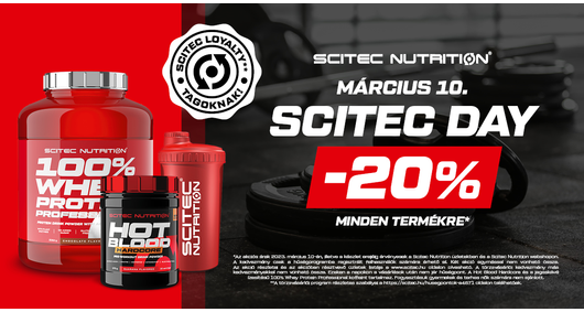 Scitec Day -20% Scitec termékekre