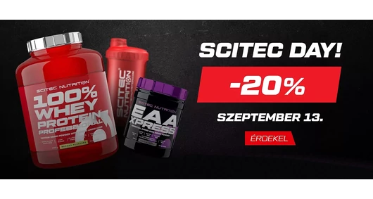 Scitec Day -20% kedvezmény Scitec termékekre