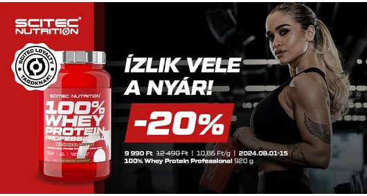 Scitec 2024. augusztusi akciói (08.01-08.15. között)