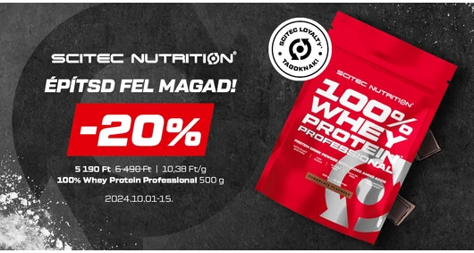 Scitec 2024. októberi akciói (10.01-10.15. között)
