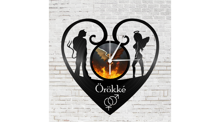 Image of Bakelit óra - Ördög és Angyal - Örökké