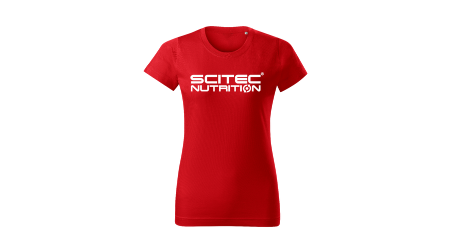Basic Scitec Nutrition póló női piros S