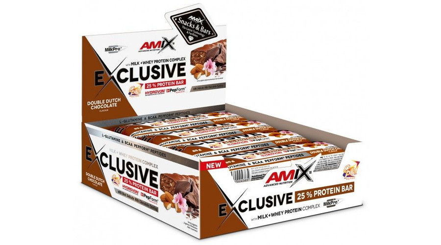 Exclusive Protein Bar Box 12x85g double dutch chocolate AMIX Nutrition
