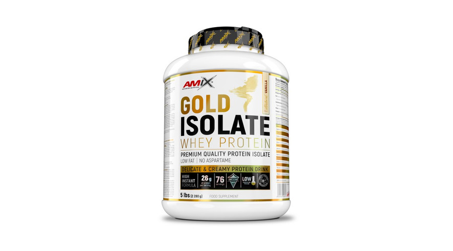Gold Whey Protein Isolate 2280g Natural Vanilla AMIX Nutrition Gold Whey Protein Isolate 2280g Natural Vanilla AMIX Nutrition