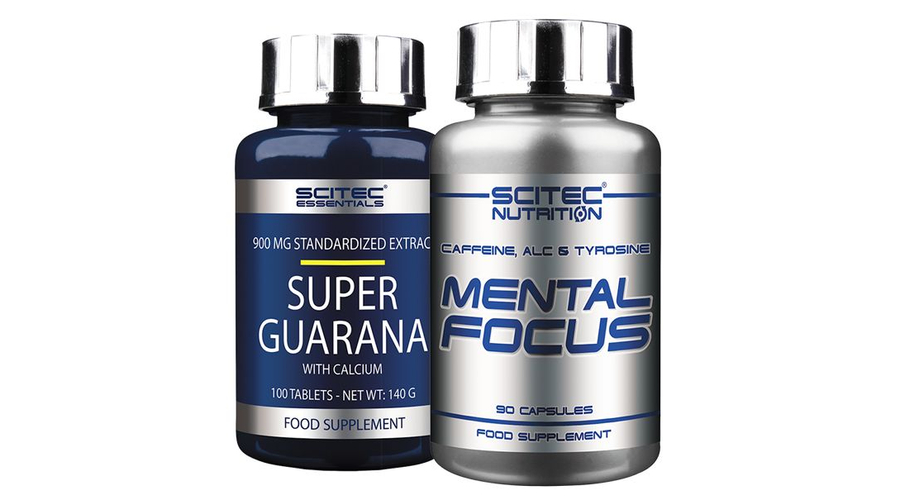 Mental Focus 90 kapsz. + Super Guarana 100 tabl. Scitec Nutrition