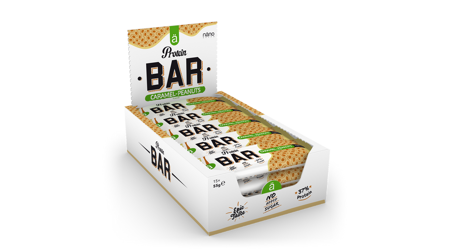 Protein BAR 15 szelet 15x55g caramel-peanuts Nano Supps