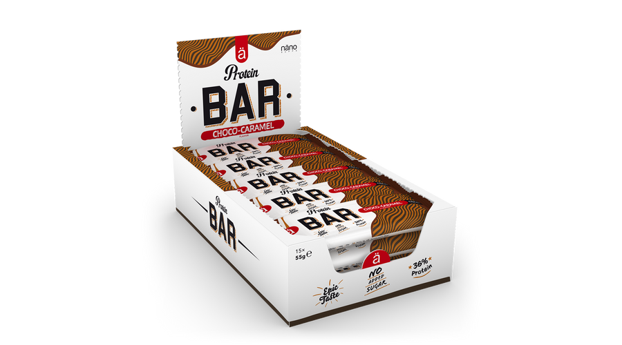 Protein BAR 15 szelet 15x55g choco-caramel Nano Supps Protein BAR 15 szelet 15x55g choco-caramel Nano Supps