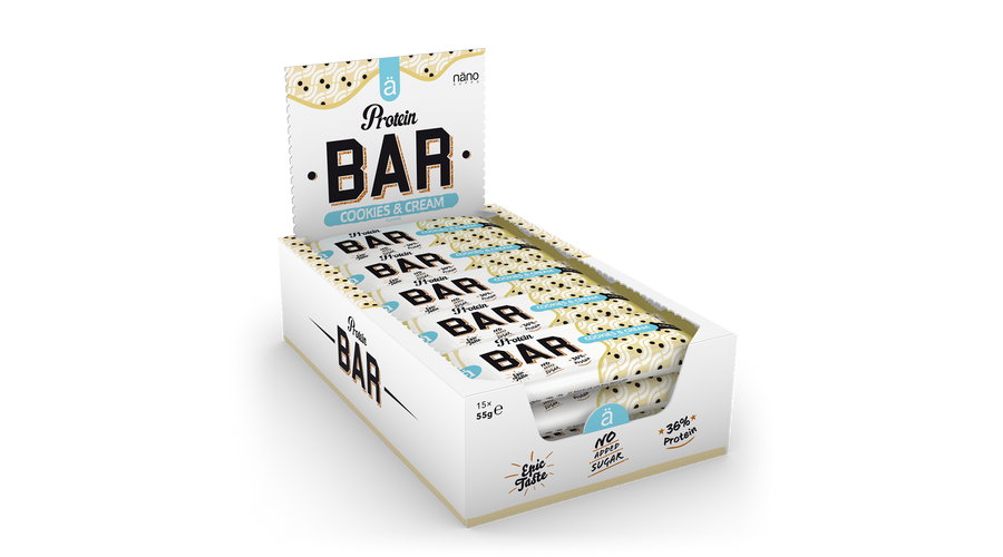 Protein BAR 15 szelet 15x55g cookies&cream Nano Supps