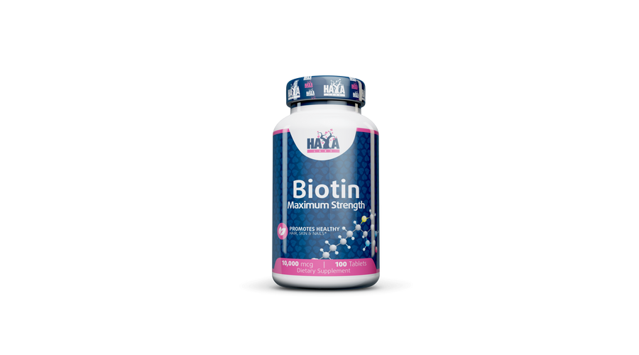 Biotin Maximum Strength 10,000mcg 100 tabl. HAYA LABS Biotin Maximum Strength 10,000mcg 100 tabl. HAYA LABS