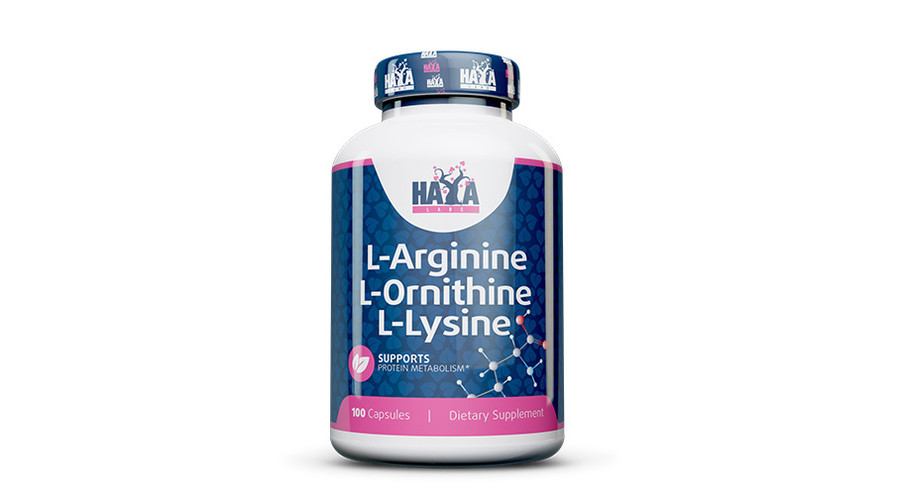 L-Arginine / L-Ornithine / L-Lysine 100 kapsz. HAYA LABS L-Arginine / L-Ornithine / L-Lysine 100 kapsz. HAYA LABS