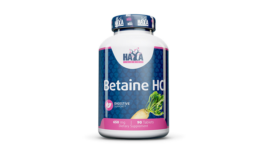 Betaine HCL 650mg 90 tabl. HAYA LABS Betaine HCL 650mg 90 tabl. HAYA LABS