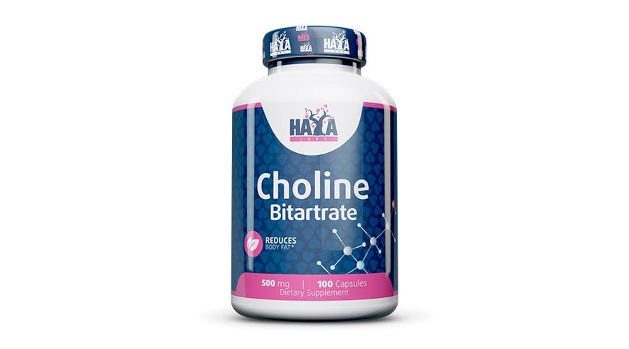 Choline Bitartrate 500mg 100 kapsz. HAYA LABS Choline Bitartrate 500mg 100 kapsz. HAYA LABS