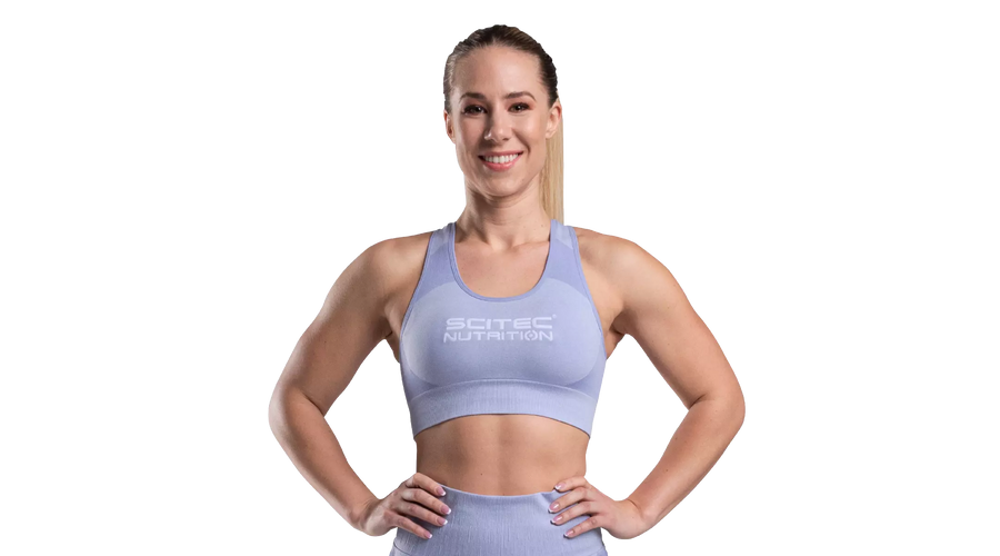 STELLA női sportmelltartó lila M Scitec Nutrition