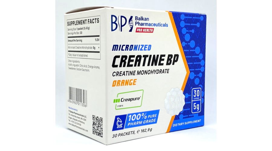 Creatine BP 30x5g narancs Balkan Pharmaceuticals