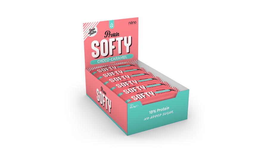 Protein SOFTY 18 szelet 18x33,3g choco-caramel Nano Supps Protein SOFTY 18 szelet 18x33,3g choco-caramel Nano Supps