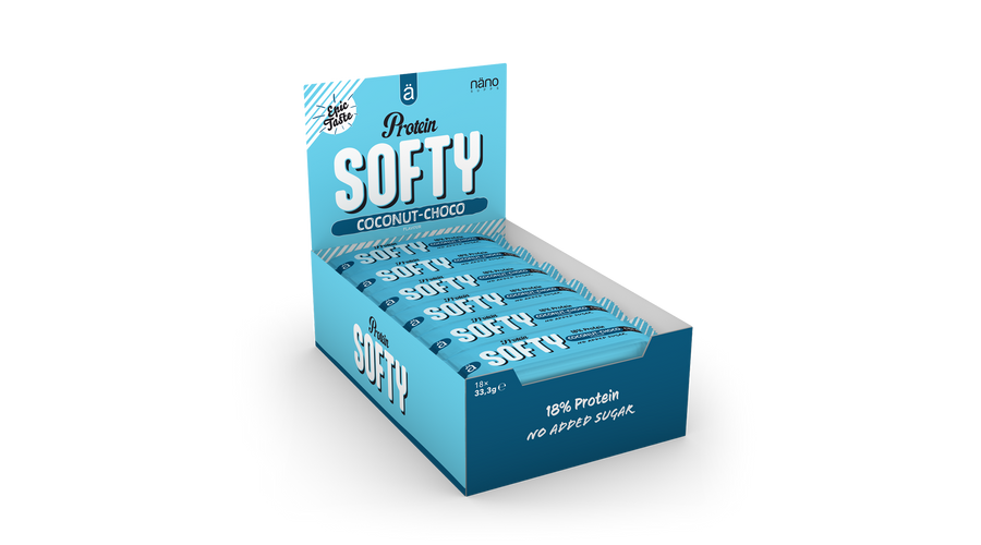 Protein SOFTY 18 szelet 18x33,3g coconut-choco Nano Supps Protein SOFTY 18 szelet 18x33,3g coconut-choco Nano Supps