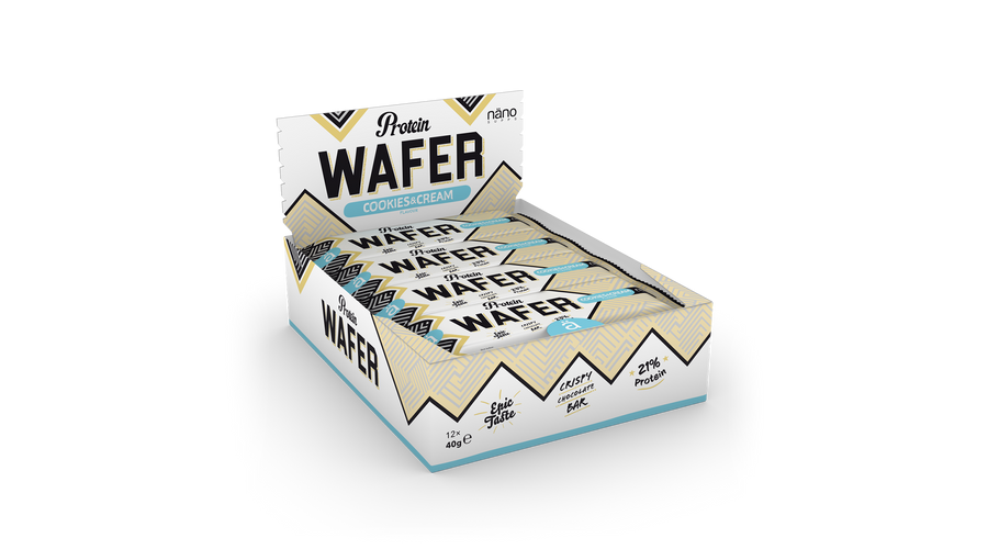 Protein WAFER 12 szelet 12x40g cookies&cream Nano Supps Protein WAFER 12 szelet 12x40g cookies&cream Nano Supps