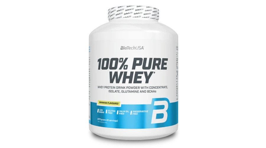 100% Pure Whey 2270 g banán BioTechUSA 100% Pure Whey 2270 g banán BioTechUSA