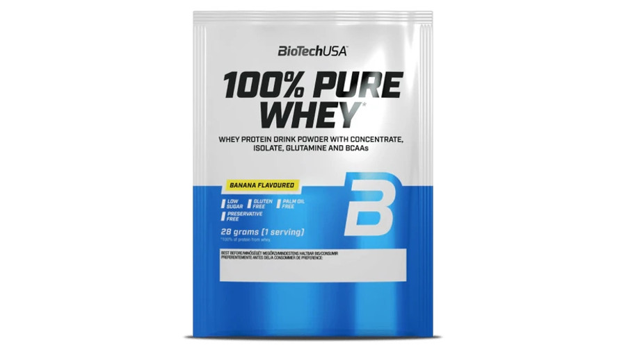 Image of 100% Pure Whey 28 g banán BioTechUSA