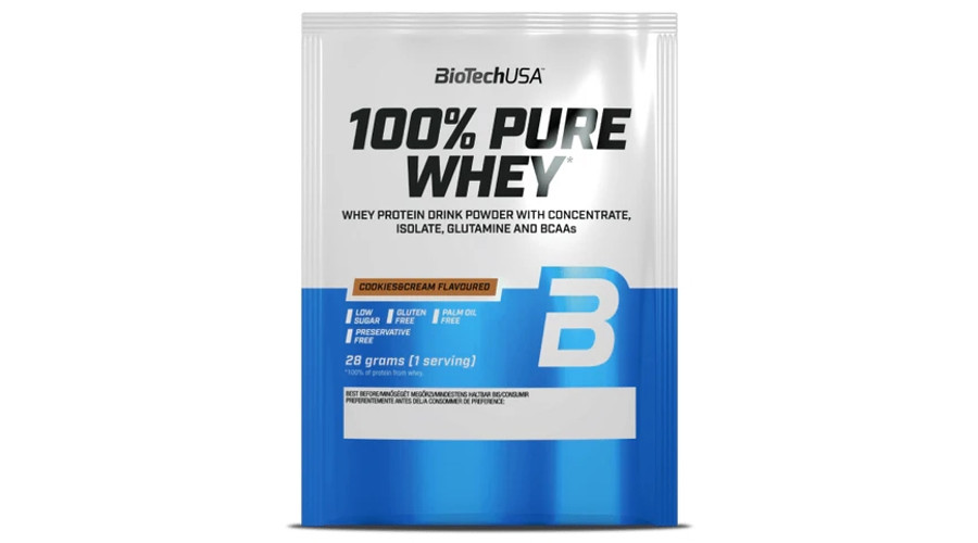 Image of 100% Pure Whey 28 g cookies & cream BioTechUSA