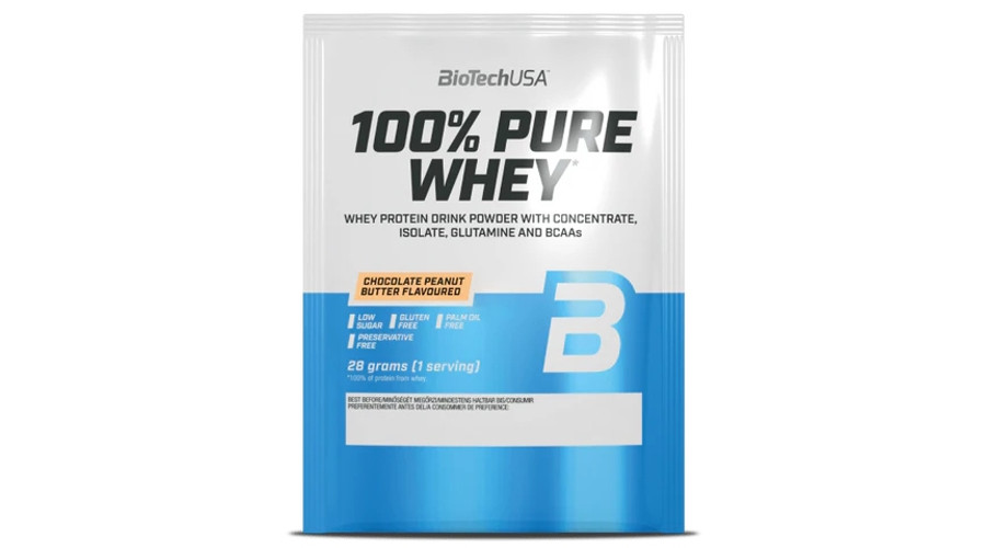 Image of 100% Pure Whey 28 g csokoládé-mogyoróvaj BioTechUSA