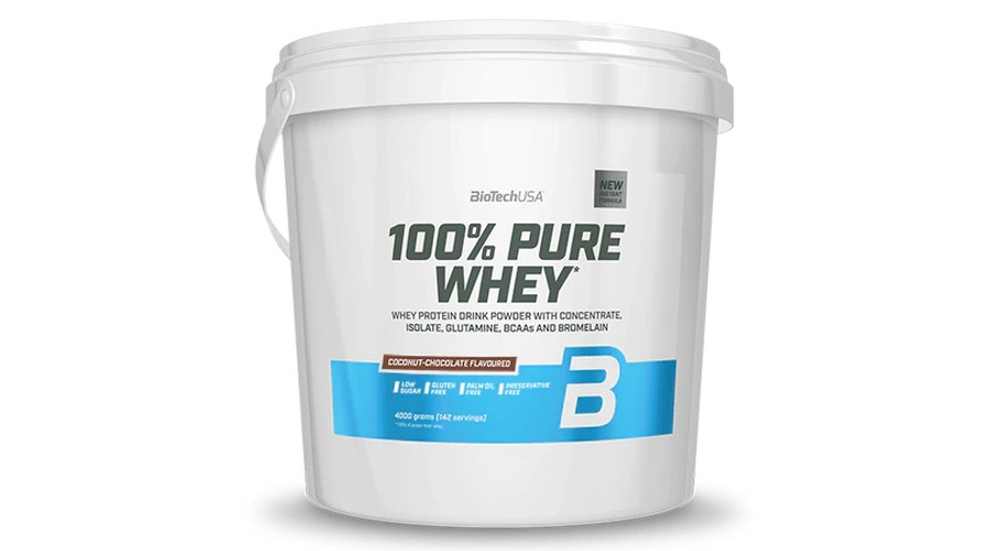 100% Pure Whey 4000 g kókusz-csokoládé BioTechUSA 100% Pure Whey 4000 g kókusz-csokoládé BioTechUSA