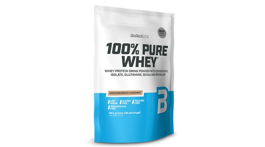Image of 100% Pure Whey 454 g cookies & cream BioTechUSA
