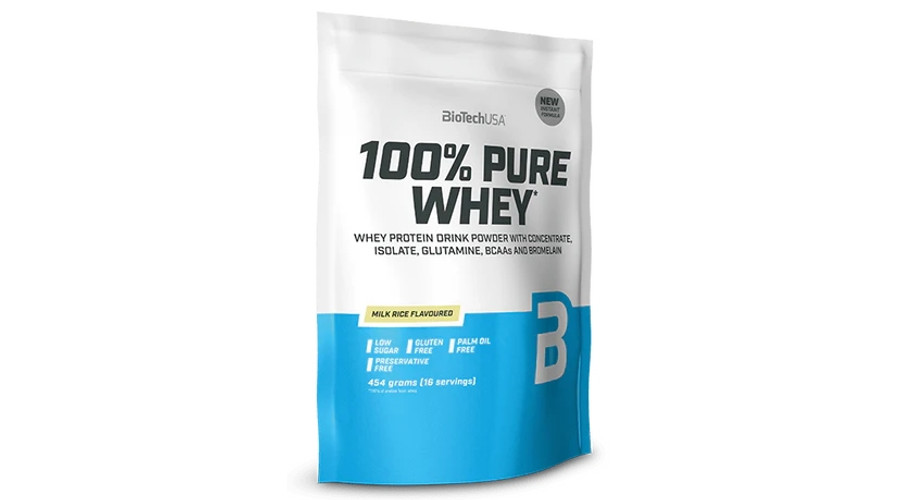 Image of 100% Pure Whey 454 g tejberizs BioTechUSA