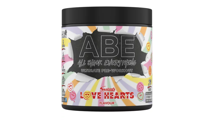 ABE - All Black Everything Pre-Workout 375g Swizzels Love Hearts Applied Nutrition
