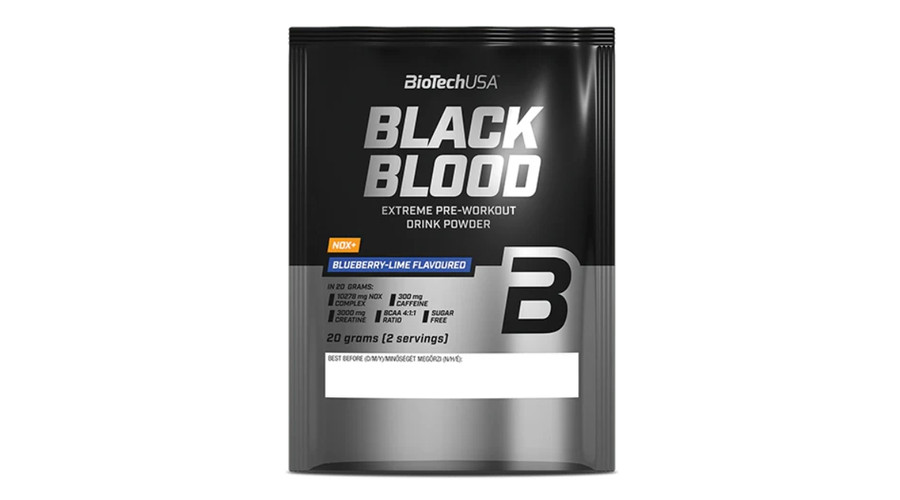 Black Blood NOX+ 20 g áfonya-lime BioTechUSA
