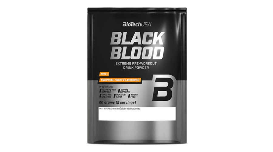 Black Blood NOX+ 20 g trópusi gyümölcs BioTechUSA Black Blood NOX+ 20 g trópusi gyümölcs BioTechUSA