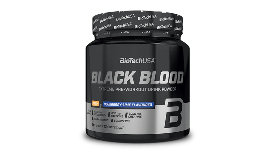 Black Blood NOX+ 340 g áfonya-lime BioTechUSA
