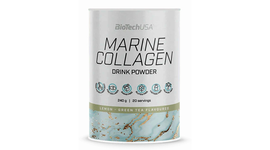 Marine Collagen 240 g zöld tea-citrom BioTechUSA