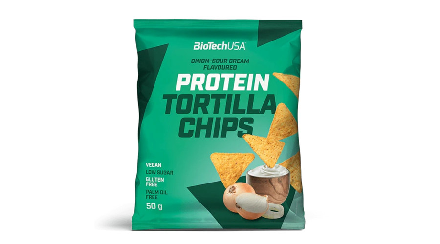 Protein Tortilla Chips 50 g hagymás-tejfölös BioTechUSA Protein Tortilla Chips 50 g hagymás-tejfölös BioTechUSA