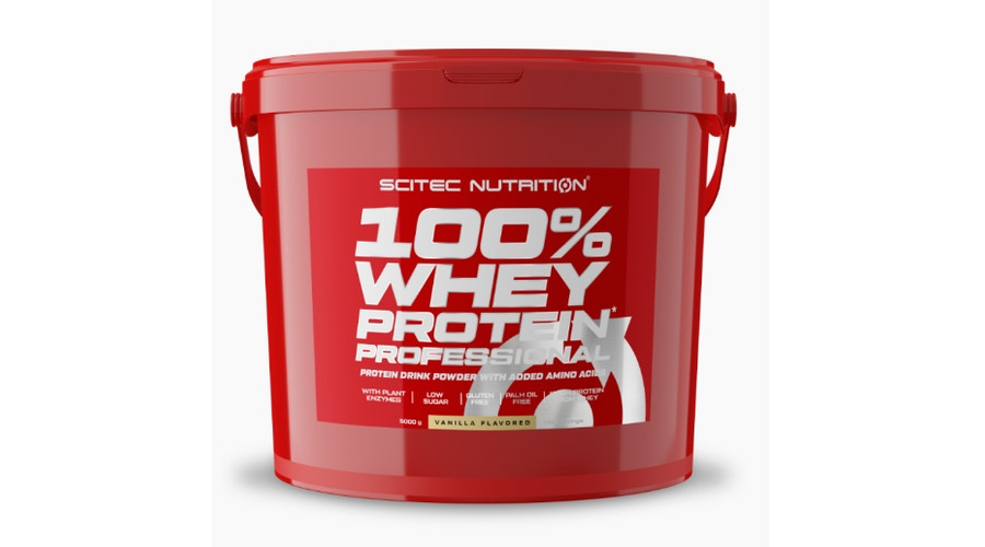 100% Whey Protein Professional 5000g vanília Scitec Nutrition