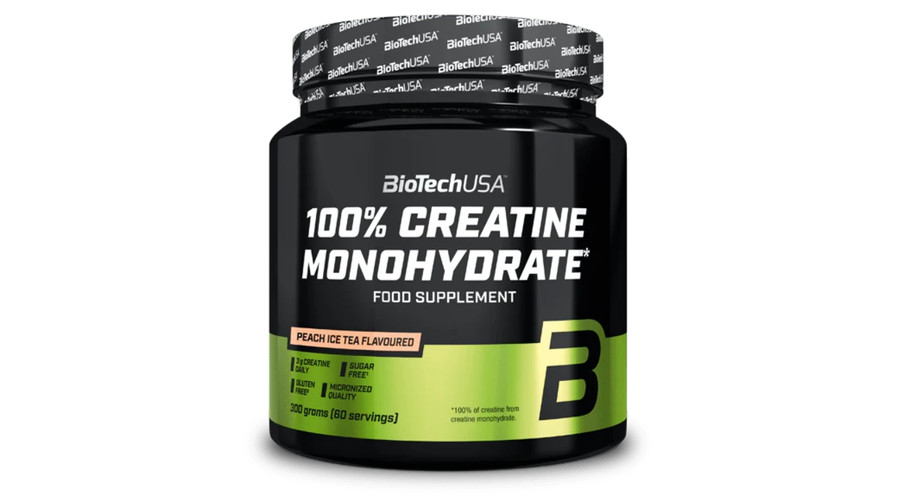 100% Creatine Monohydrate 300 g barackos ice-tea BioTechUSA