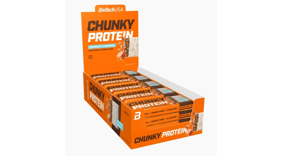 Chunky Protein fehérjeszelet 20x50g Crunchy Caramel BioTechUSA