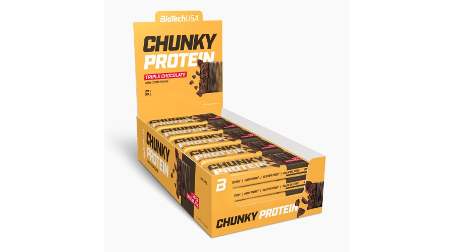 Chunky Protein fehérjeszelet 20x50g Triple Chocolate BioTechUSA